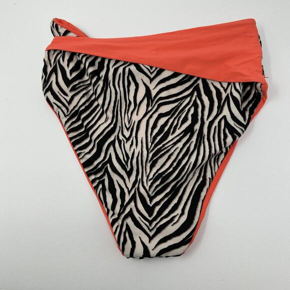 Becca by Rebecca Virtue Women's Size M High Waist Zebra Print Bikini Bottom NWT - Picture 3 of 3
